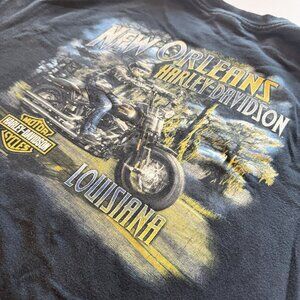 Vintage Y2K Harley Davidson 2009 New Orleans LA Louisiana Black Shirt Size 4XL